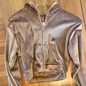 NEW SKIMS! Women's Soft Velour Crop Zip Up Hoodie | EXCELLENT Condition